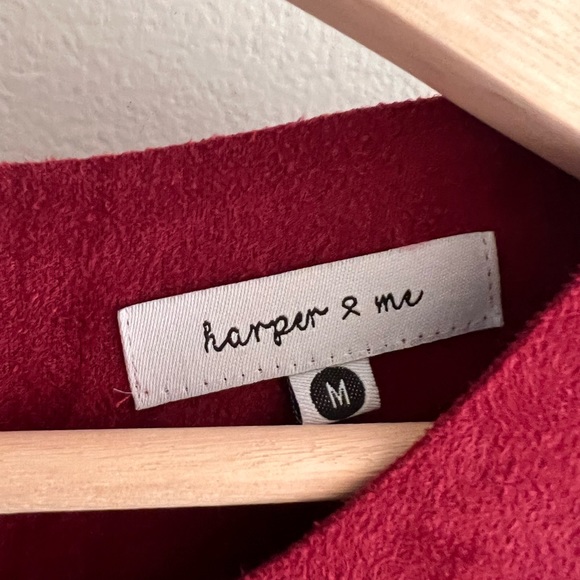 Beautiful Red Suede Mini Dress - Picture 2 of 5